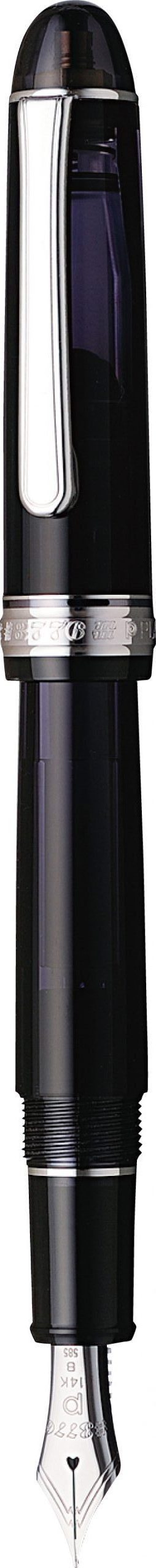 Platinum #3776 Fountain Pen - Black Diamond (Rhodium Trim)