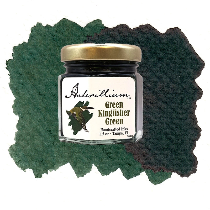 Anderillium Ink - Green Kingfisher (1.5oz bottle)