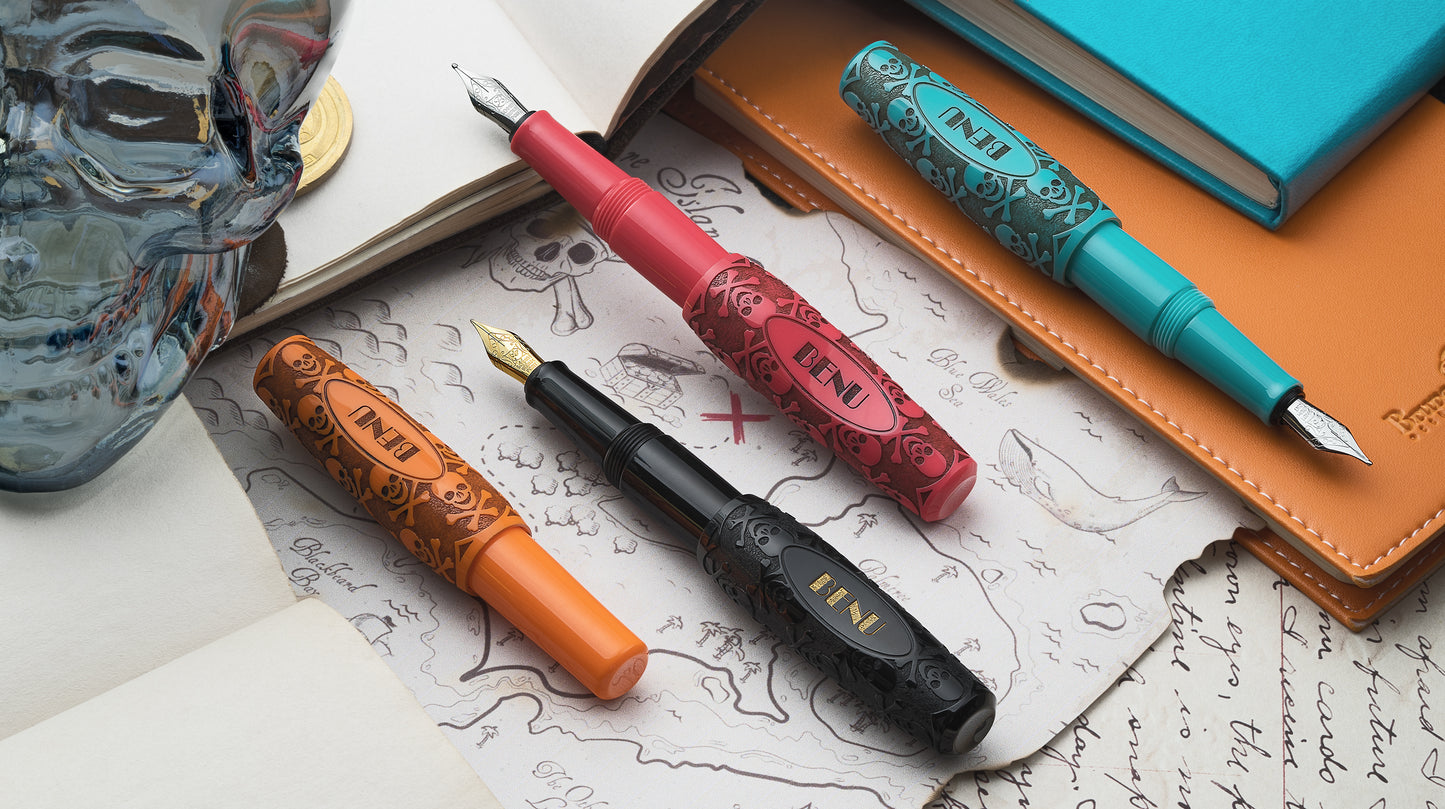 BENU Pixie - Jolly Roger Antique Set (x3 Fountain Pens)