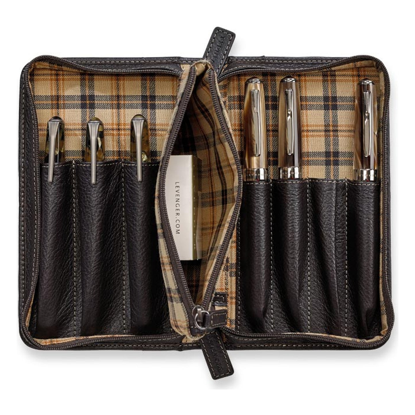 Levenger Bomber Jacket Omnipurpose Pen Case - Mocha
