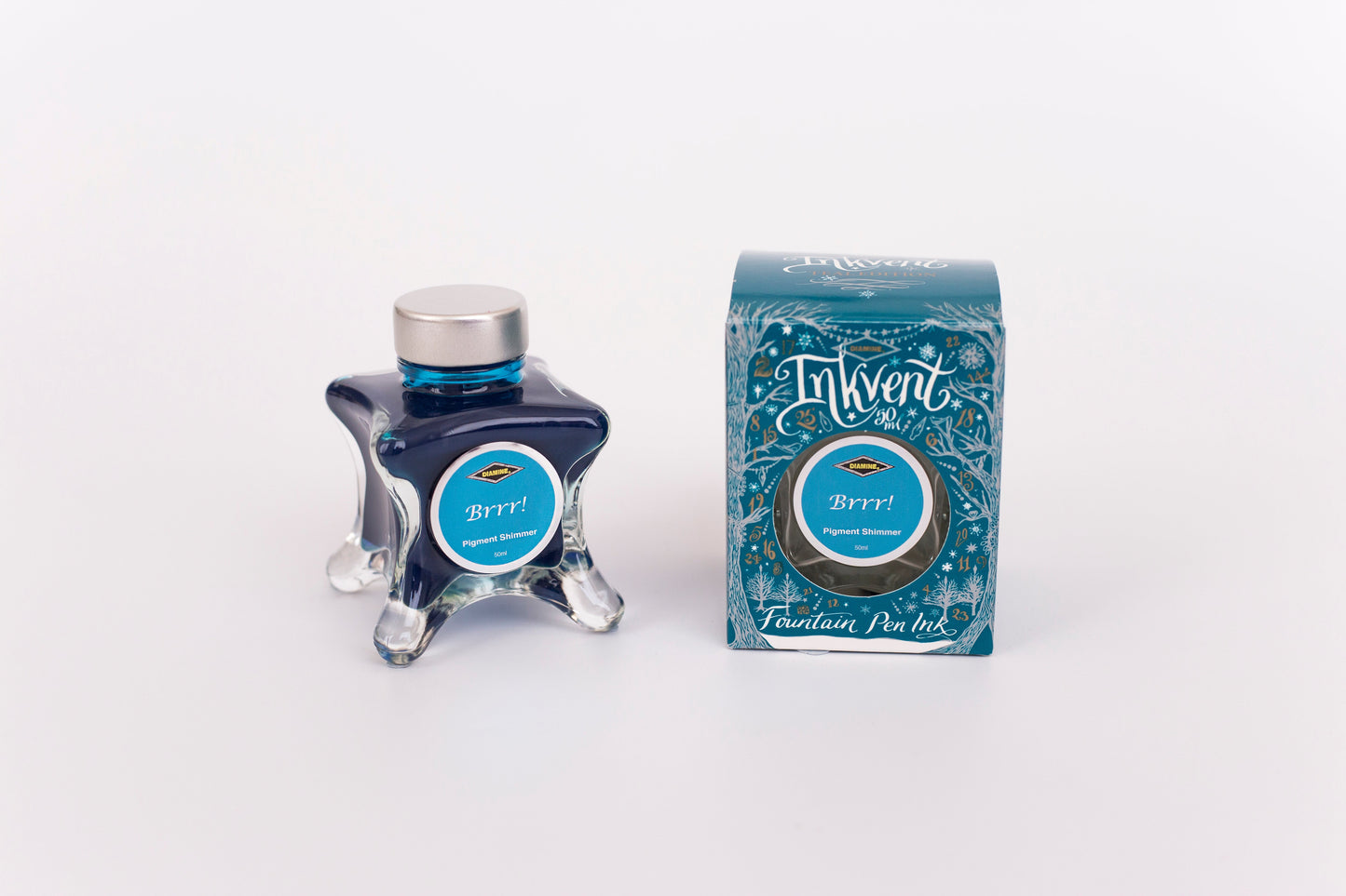 Diamine Inkvent Teal Edition - Brrr! Pigment Shimmer Ink