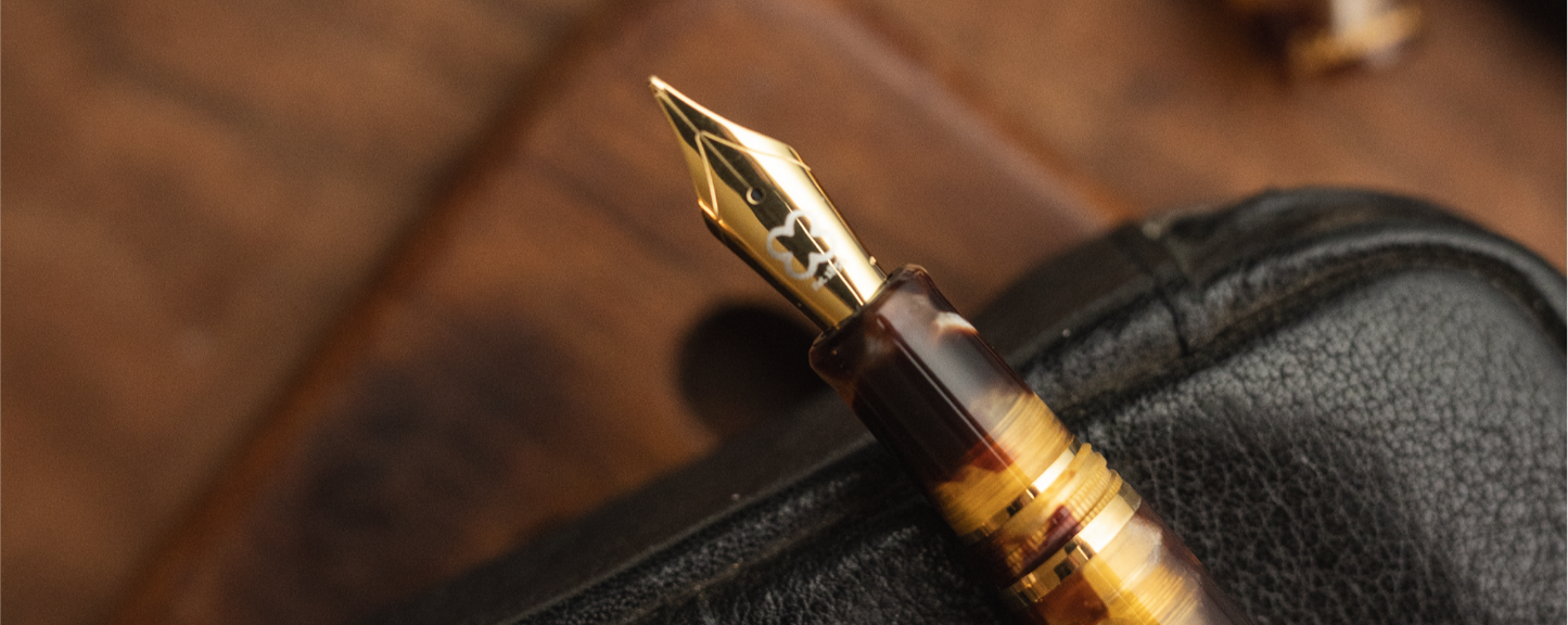 Esterbrook Estie Tortoise Button Piston Fountain Pen
