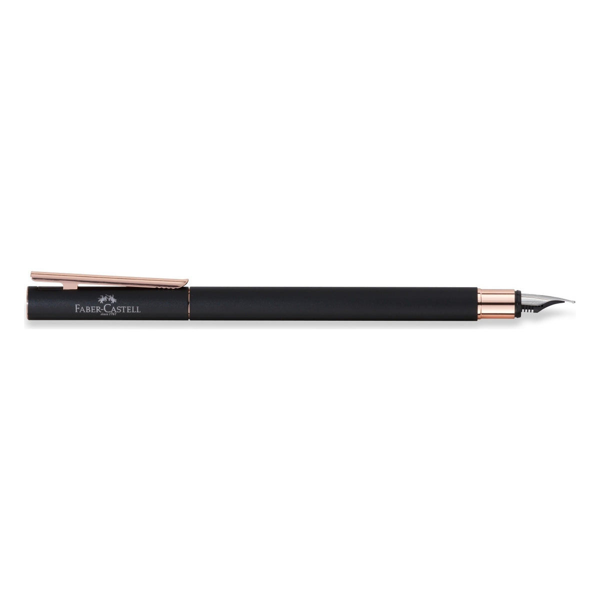 Faber-Castell Neo Slim Fountain Pen - Matte Black & Rose Gold