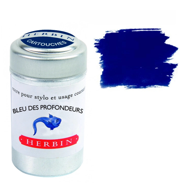 Herbin Bleu des Profondeurs (Deep Sea Blue) Ink