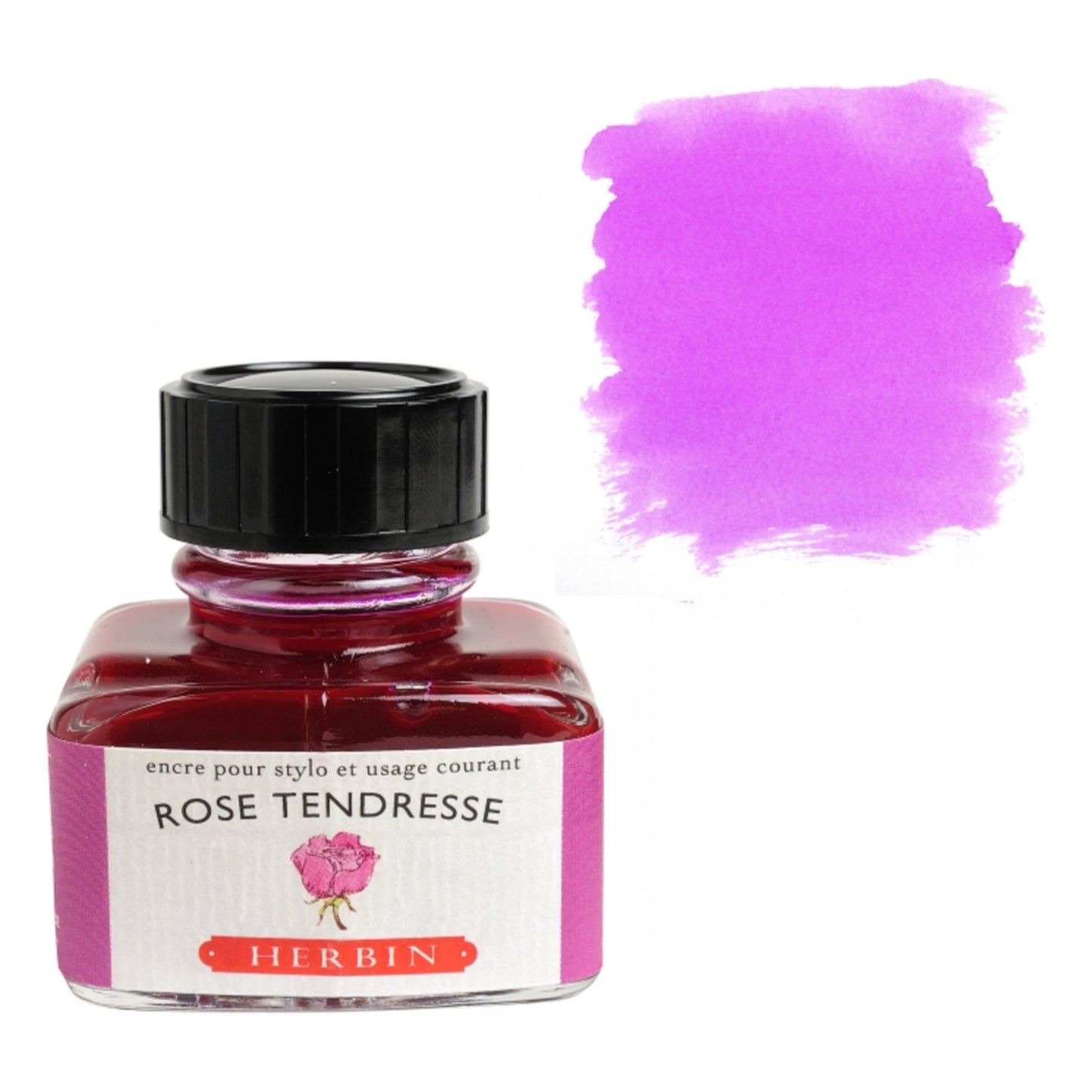 Herbin Rose Tendresse (Tender Pink) 30mL Fountain Pen Ink Bottle
