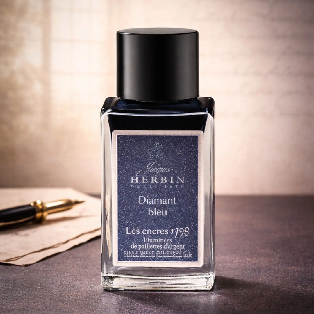 Jacques Herbin 1798 Diamant Bleu Silver Shimmer Ink