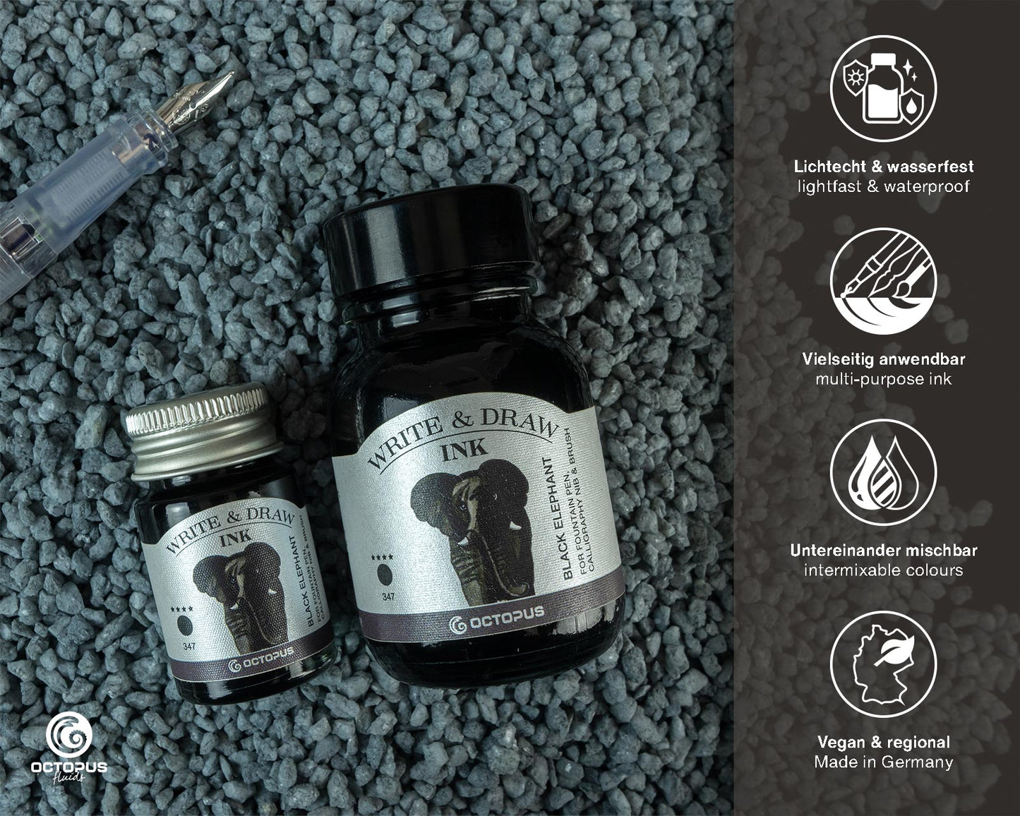 Octopus Write and Draw: Black Elephant
