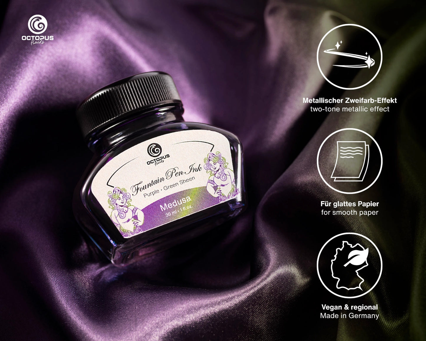 Octopus Sheen: Medusa (Purple with Green Sheen - 30mL)
