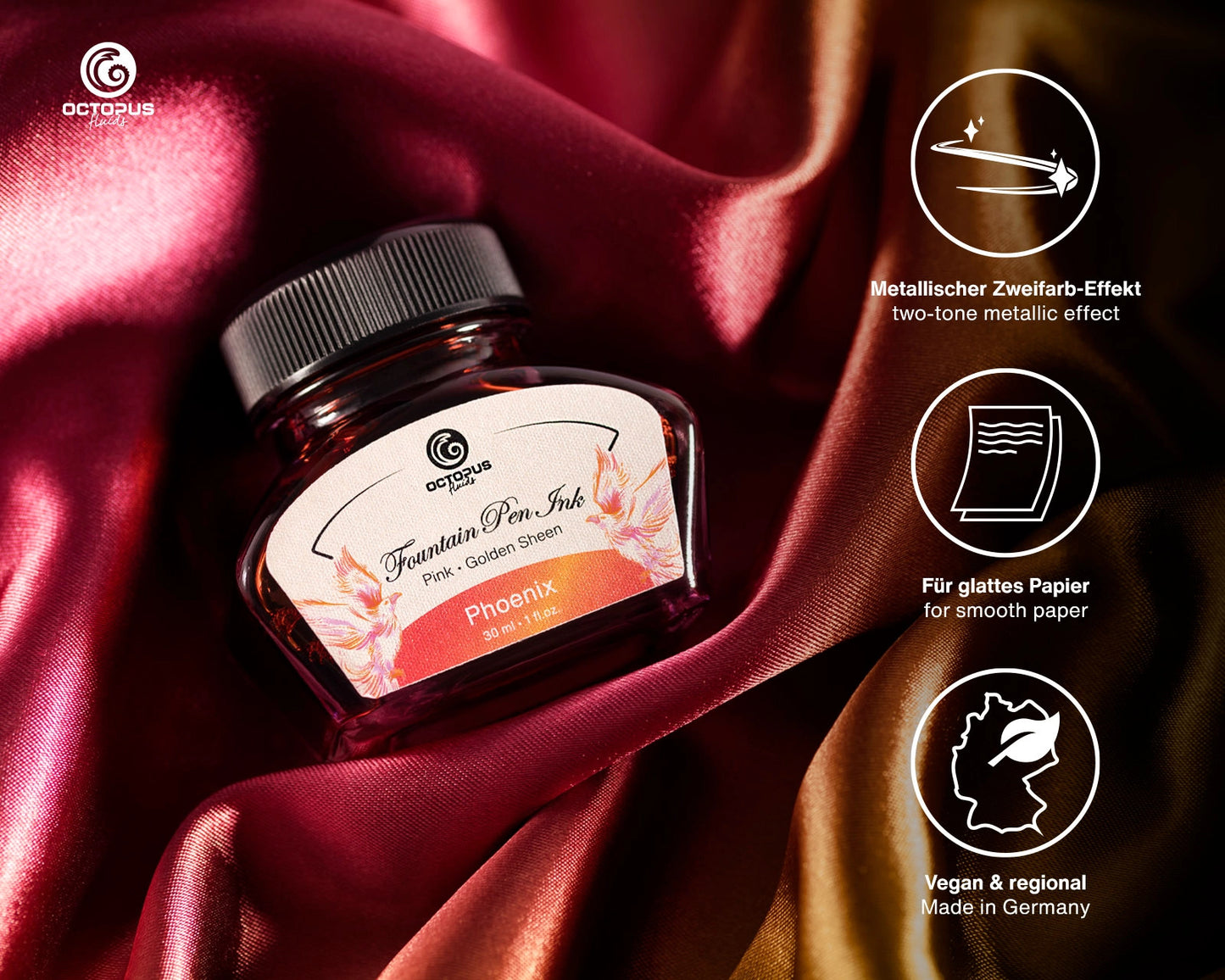 Octopus Sheen: Phoenix (Pink with Golden Sheen - 30mL)