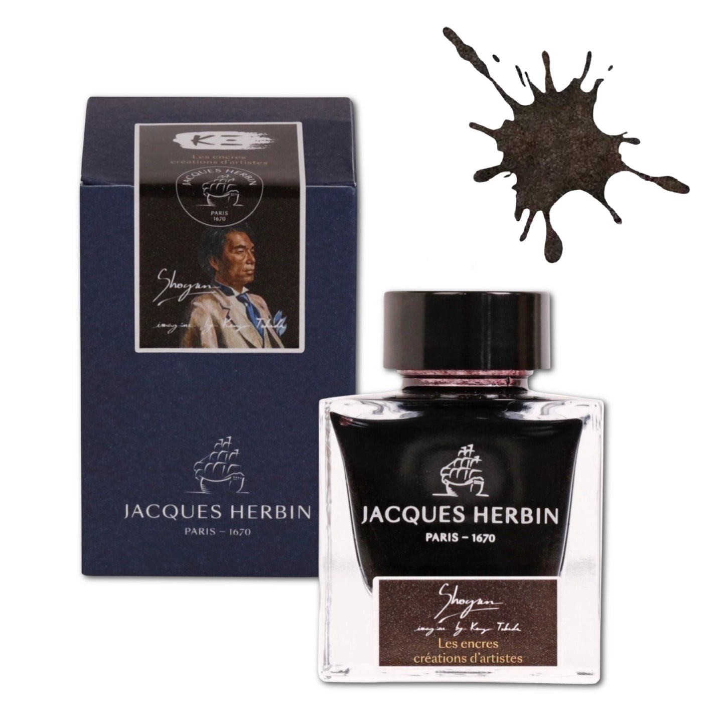 Jacques Herbin 1670 Shogun: Dark Brown Shimmer Ink