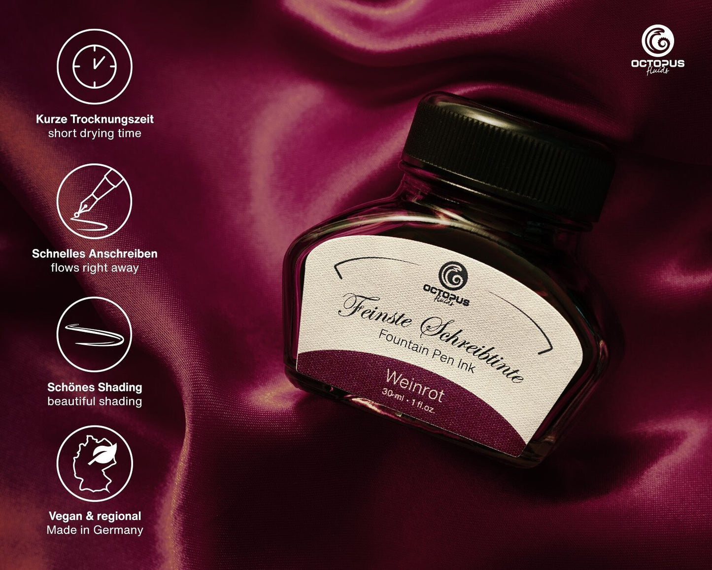 Octopus Weinrot - Wine Red Ink