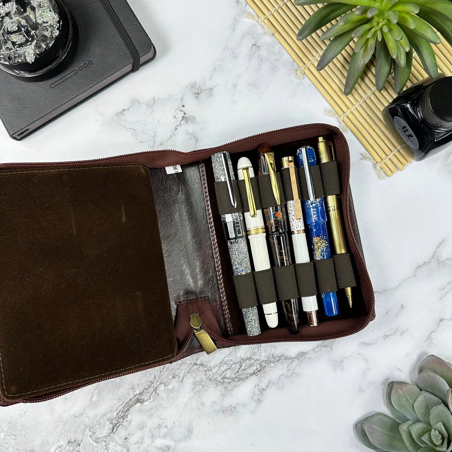 Girologio Leather 12-pen Zip Case