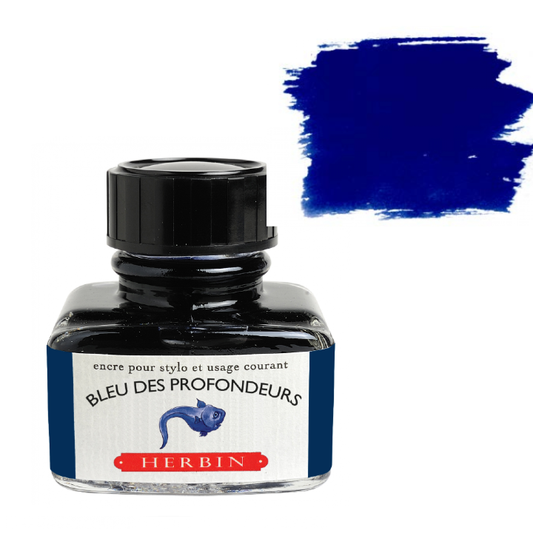 Herbin Bleu des Profondeurs (Deep Sea Blue) Ink