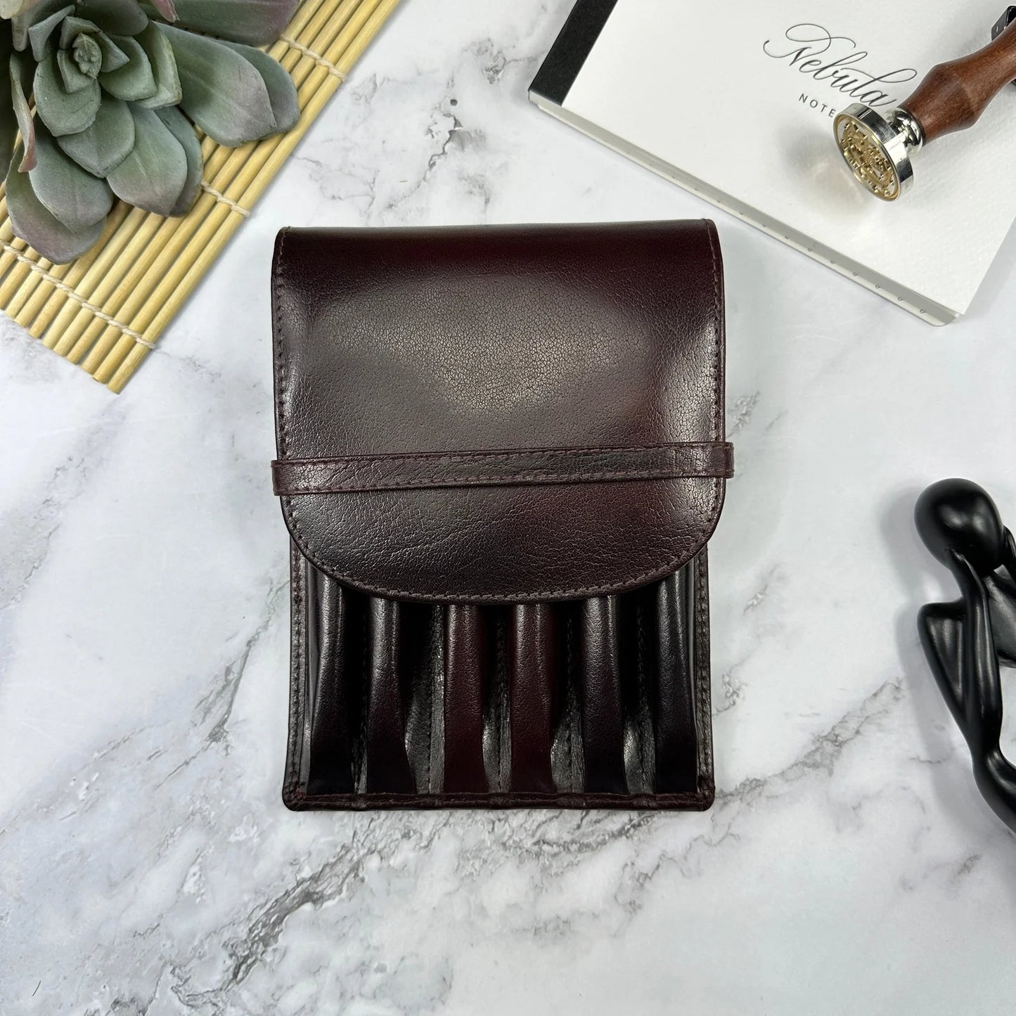 Girologio Leather 6-pen Case (Oxblood)