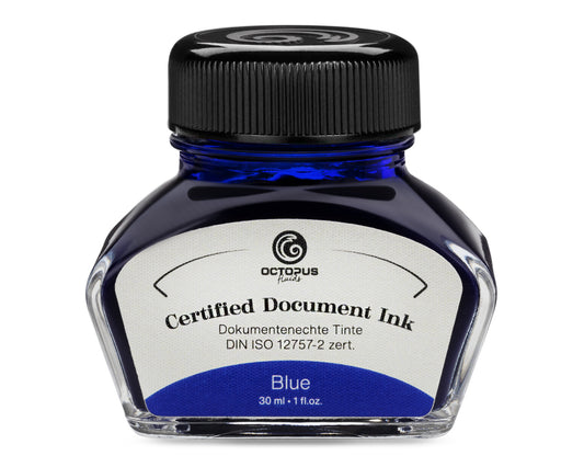 Octopus Fluids - Document Ink, Blue (30mL Bottle)