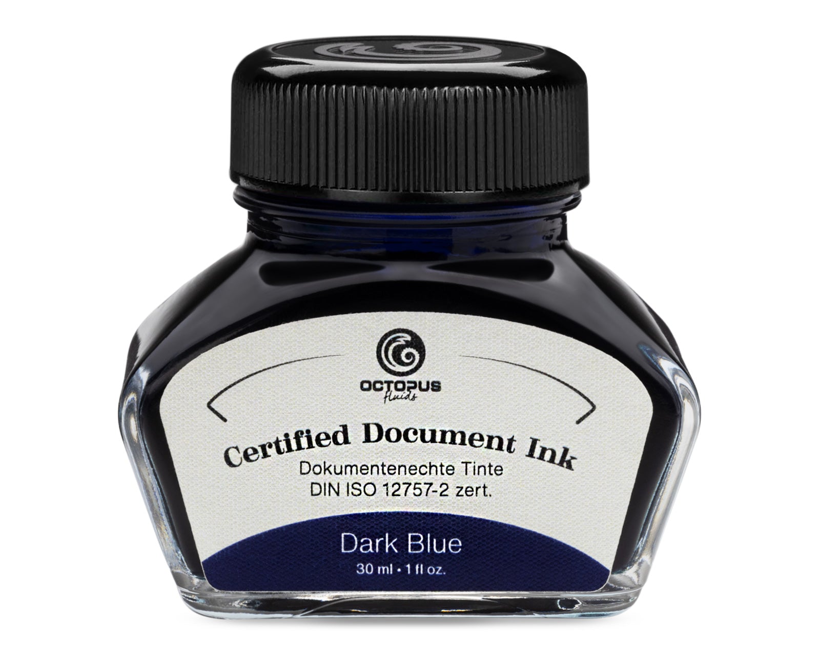 Dark Ink Octopus Fluids - Document Ink, Dark Blue (30mL Bottle) – Bottle and Plume