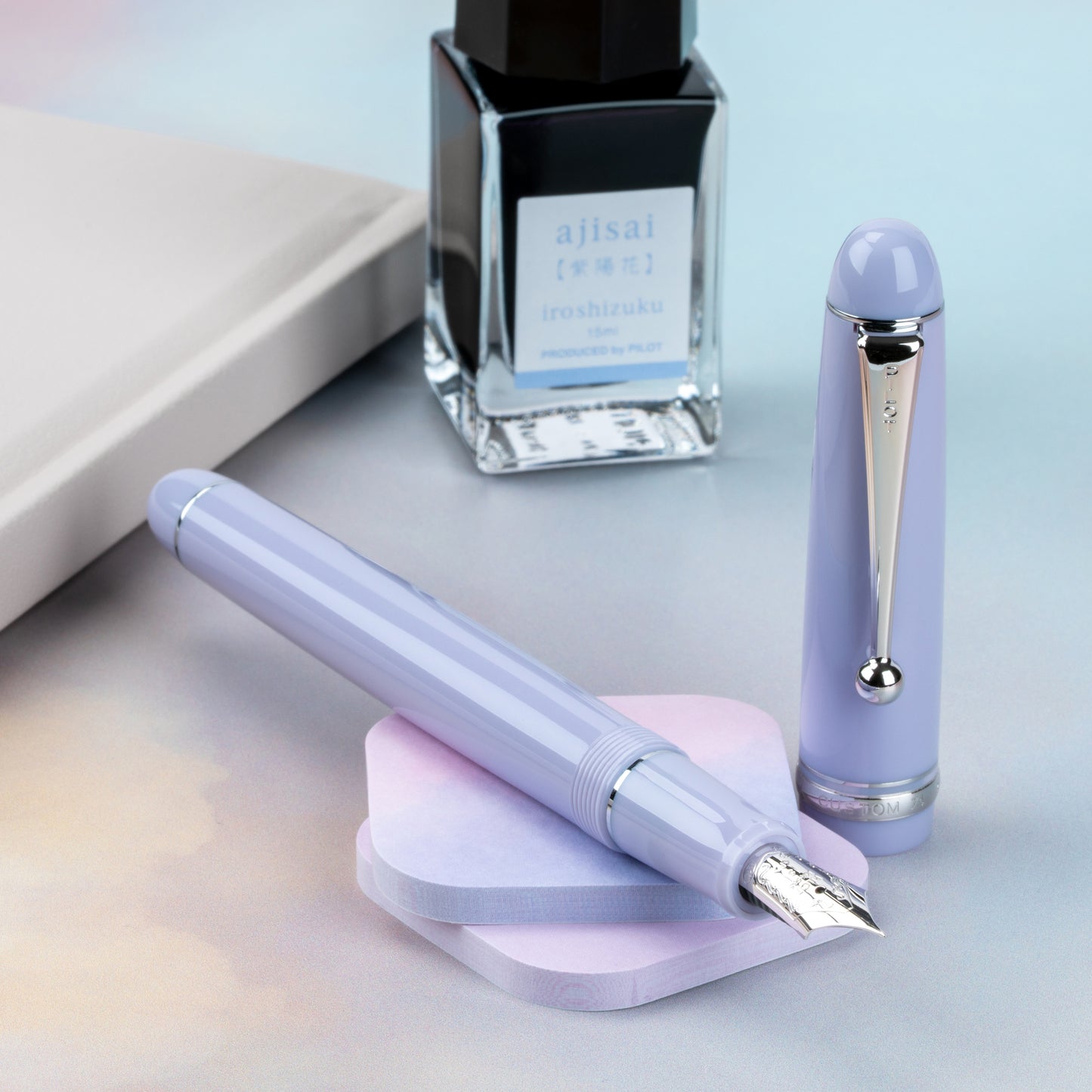 Purple Pilot Custom 74 Lavender Fog fountain pen