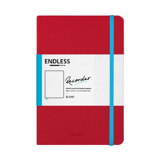 Endless Recorder Notebook – Crimson Sky (Red) – Regalia Paper – A5