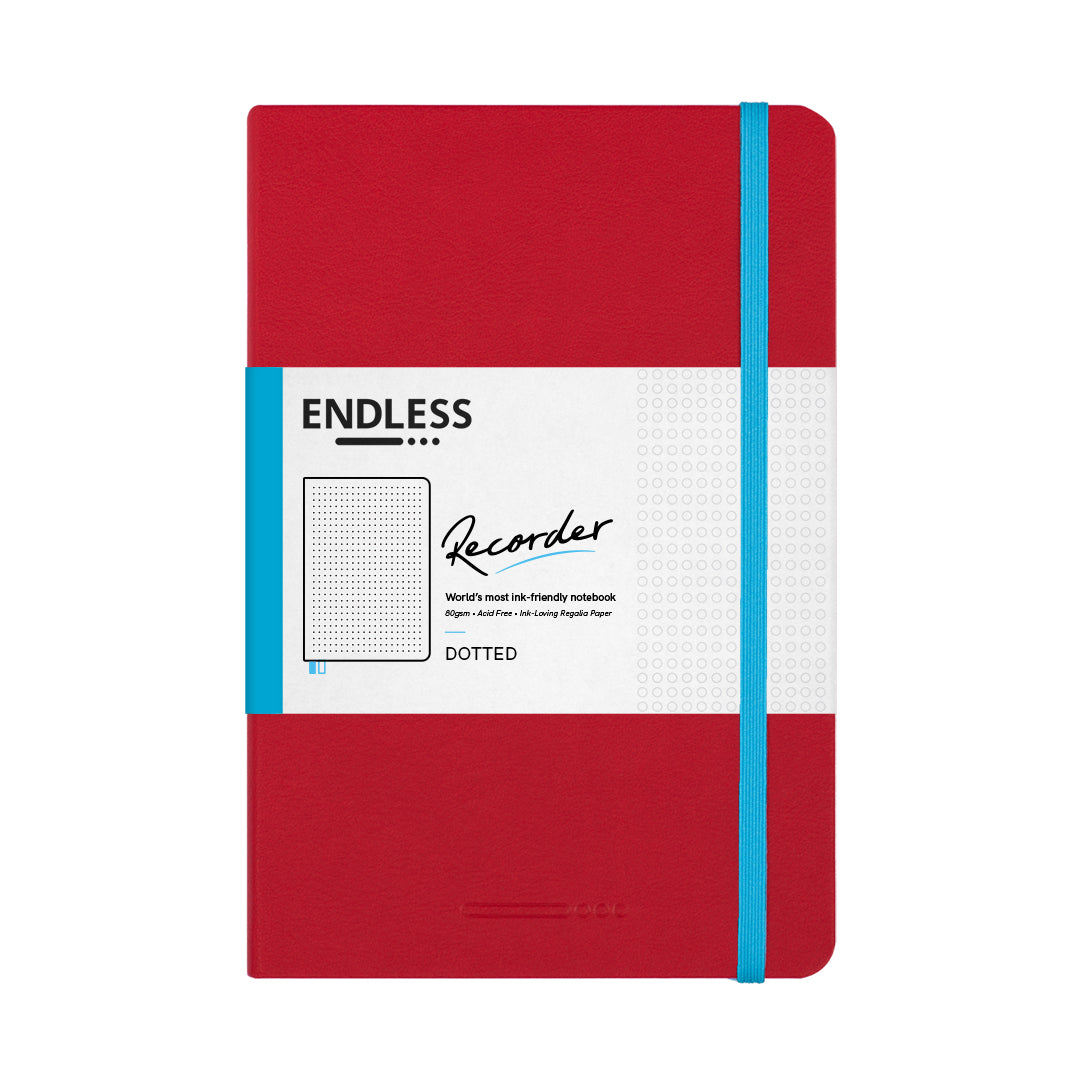 Endless Recorder Notebook – Crimson Sky (Red) – Regalia Paper – A5