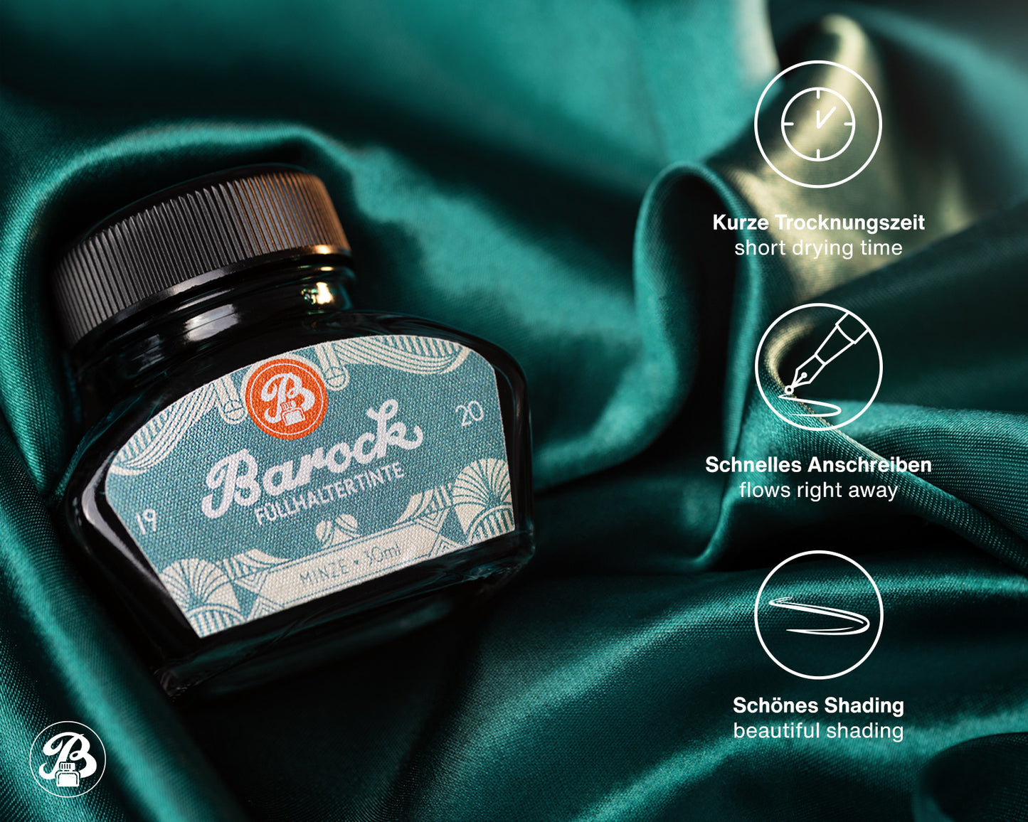 Octopus Barock 1920 Ink: Minze (Mint Green)