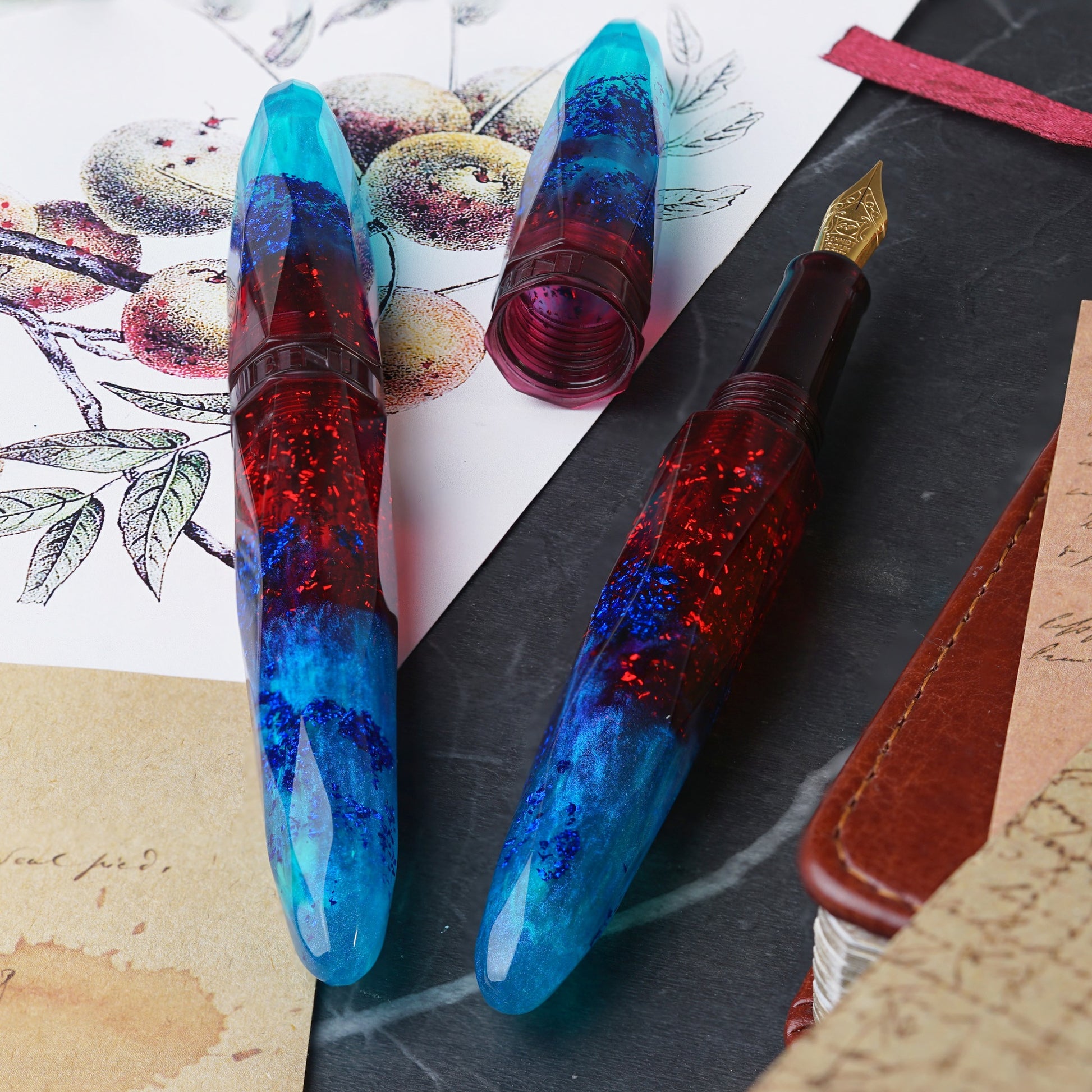 Benu Briolette - Fiery Azure
