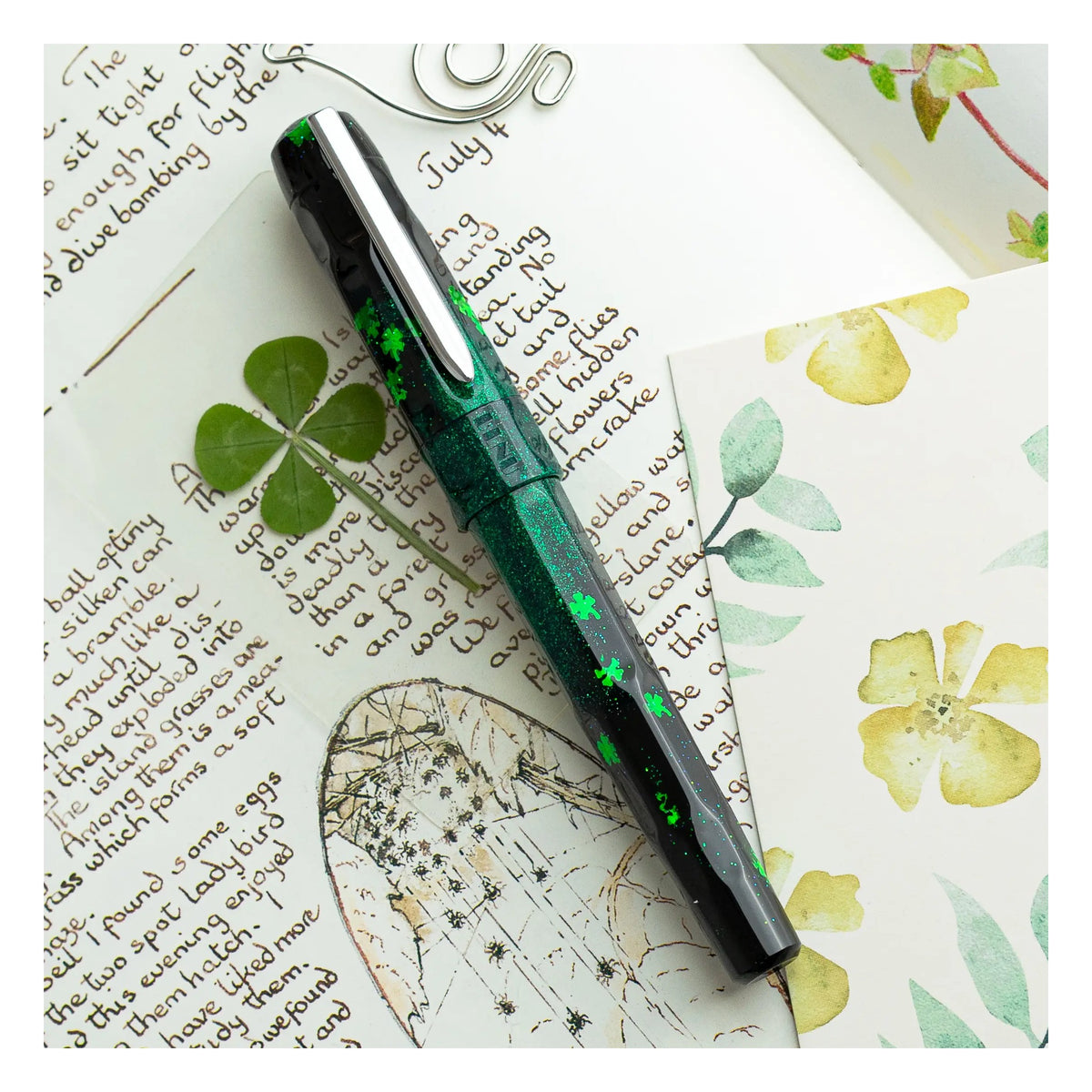 BENU Talisman Fountain Pen - Four Leaf Clover