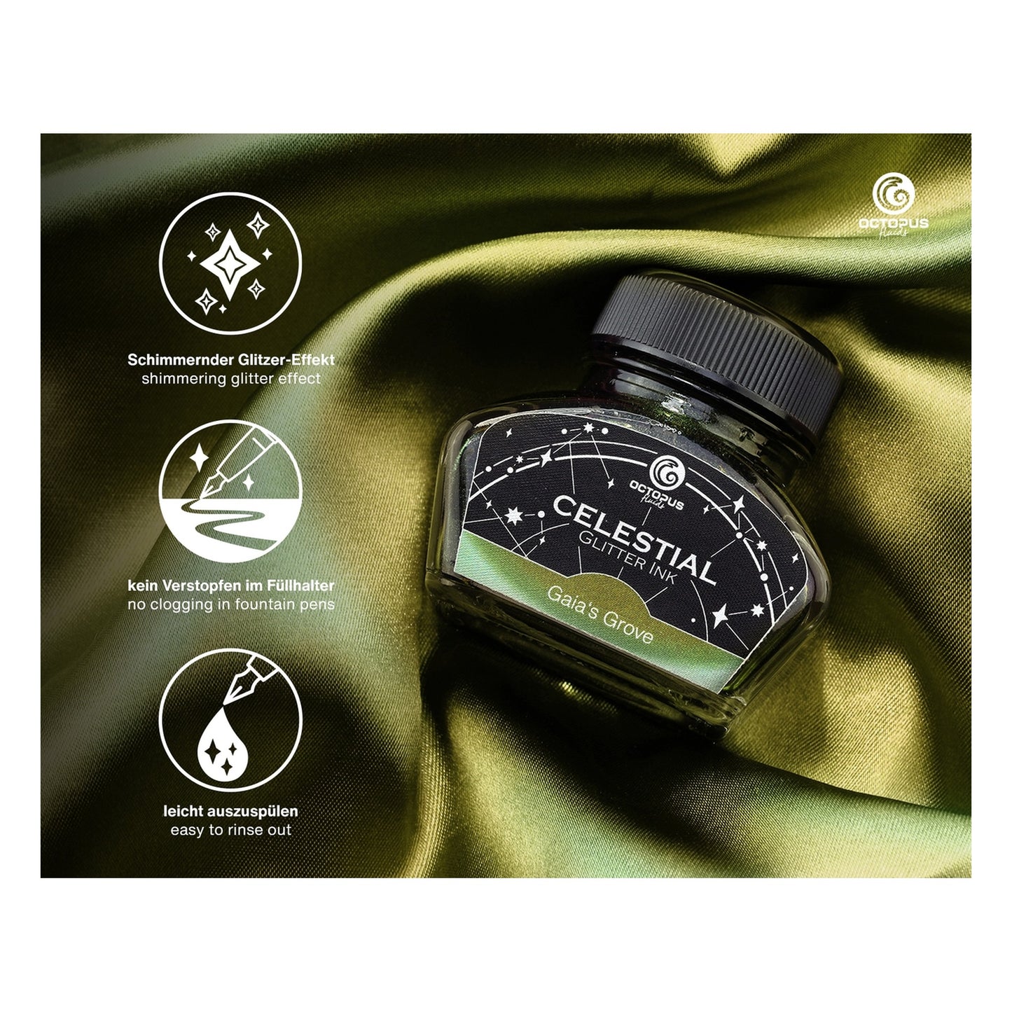 Octopus Celestial Glitter: Gaia's Grove