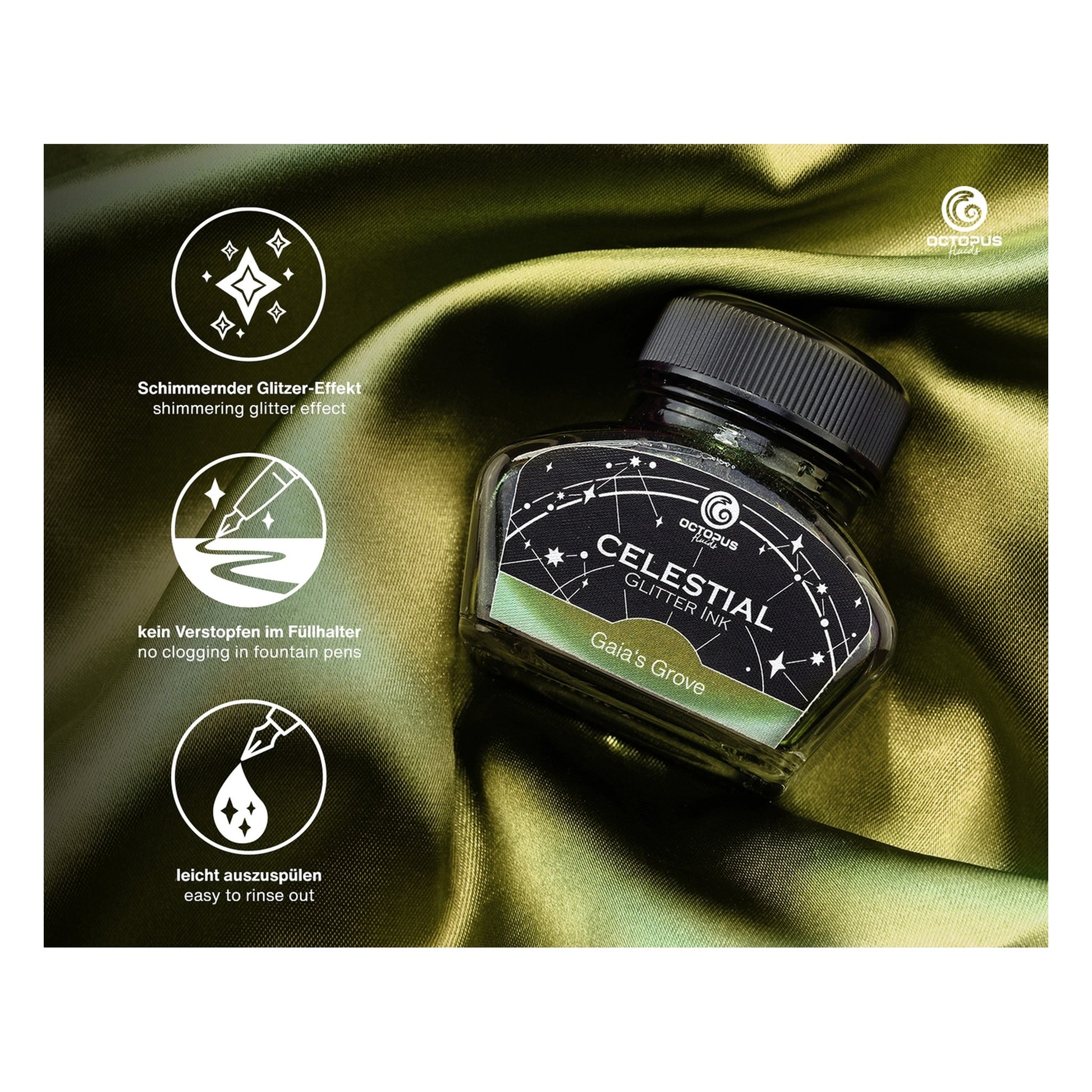 Octopus Celestial Glitter: Gaia's Grove