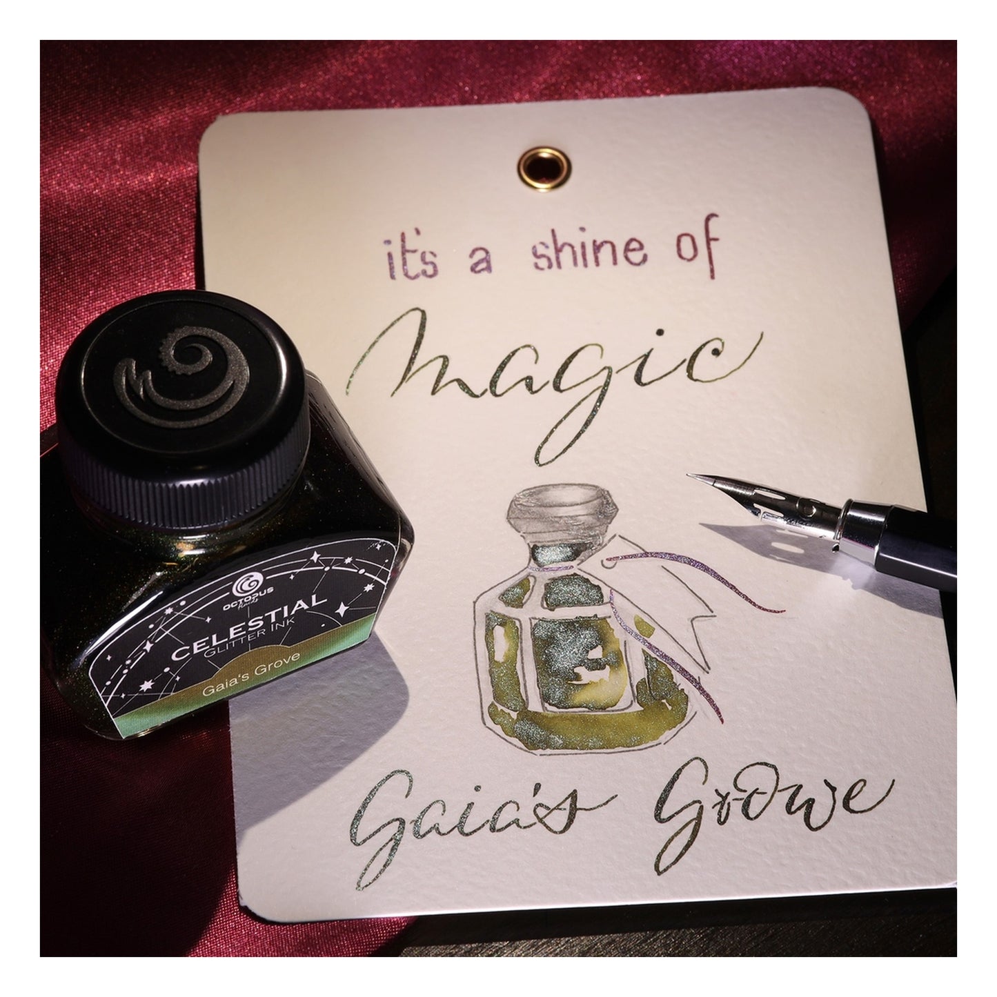 Octopus Celestial Glitter: Gaia's Grove