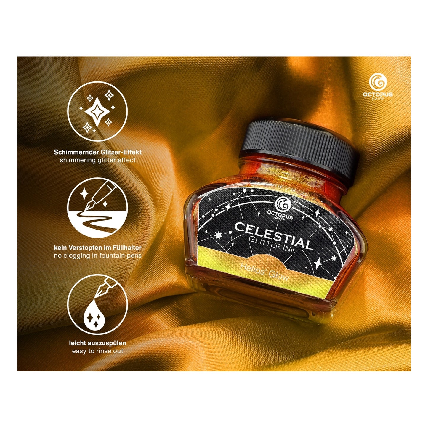 Octopus Celestial Glitter: Helios' Glow