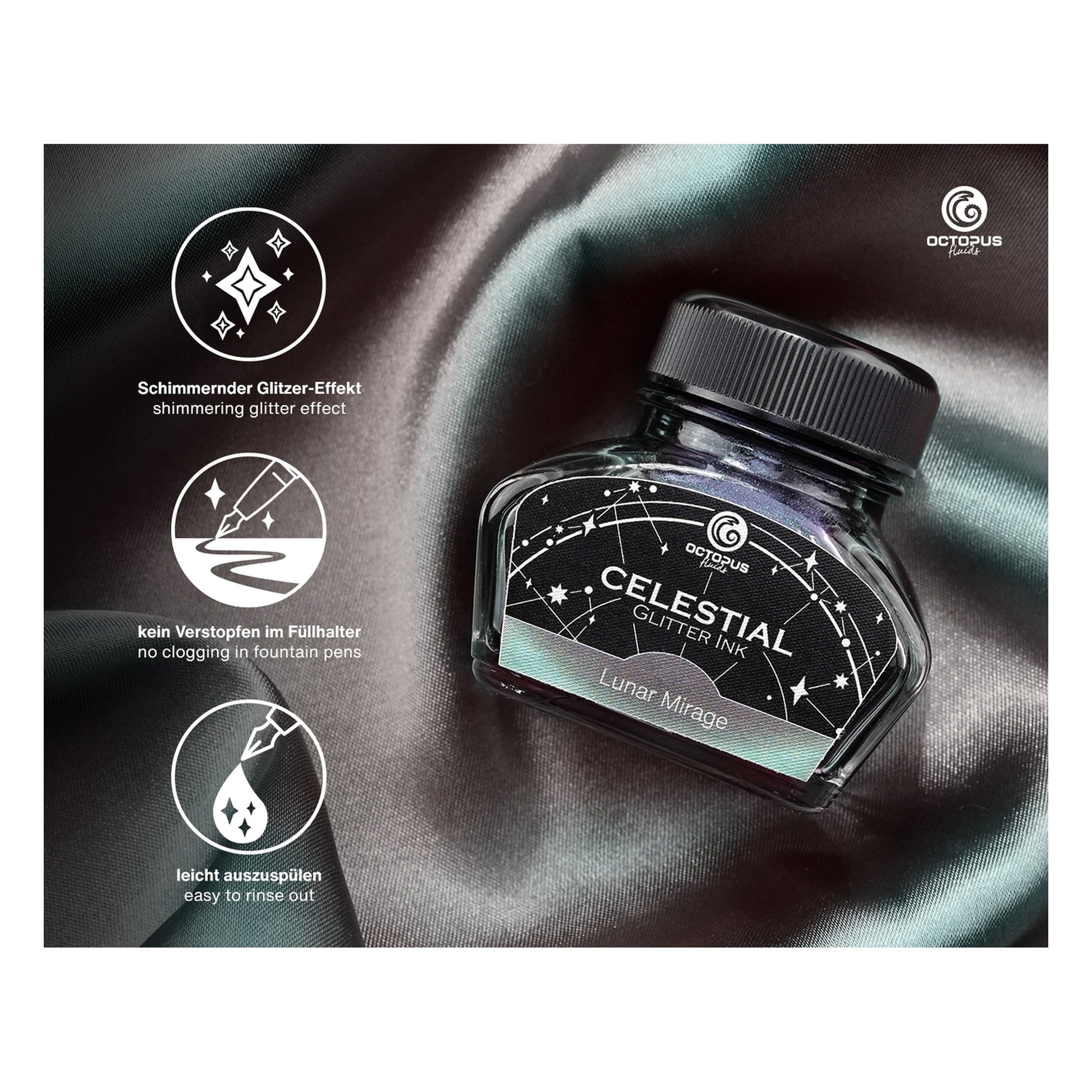 Octopus Celestial Glitter: Lunar Mirage