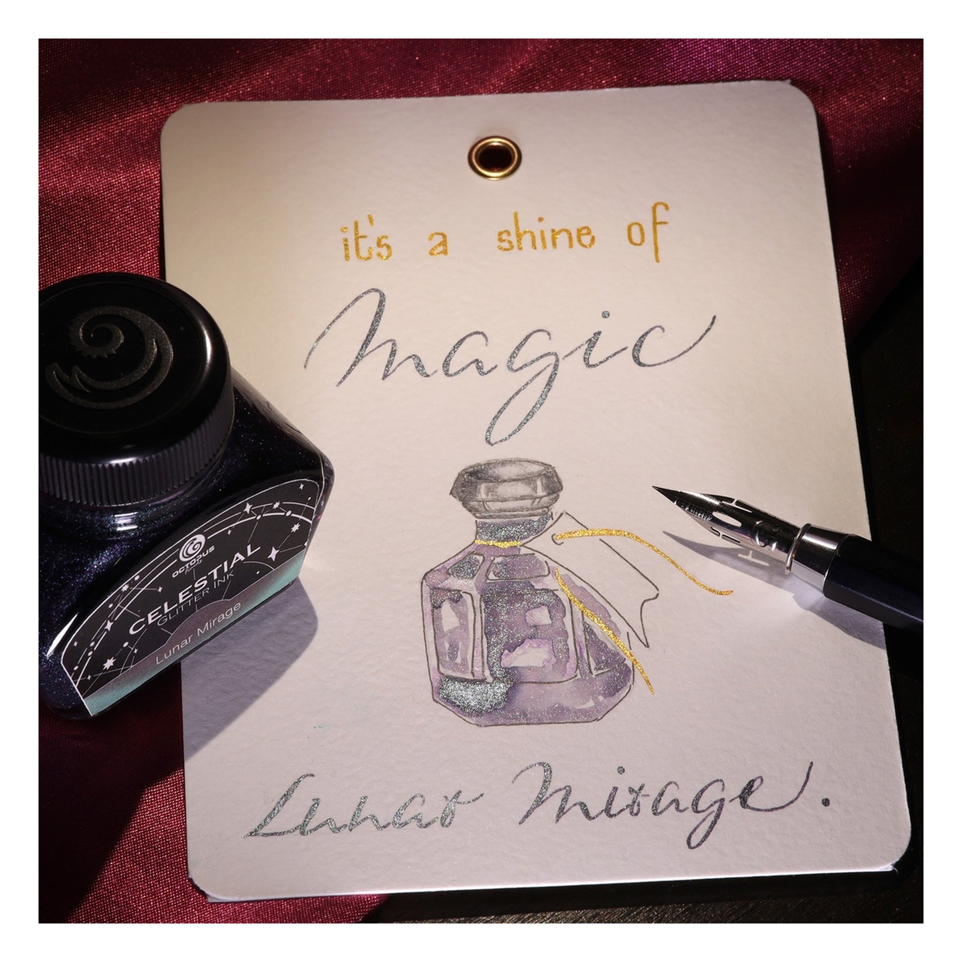 Octopus Celestial Glitter: Lunar Mirage