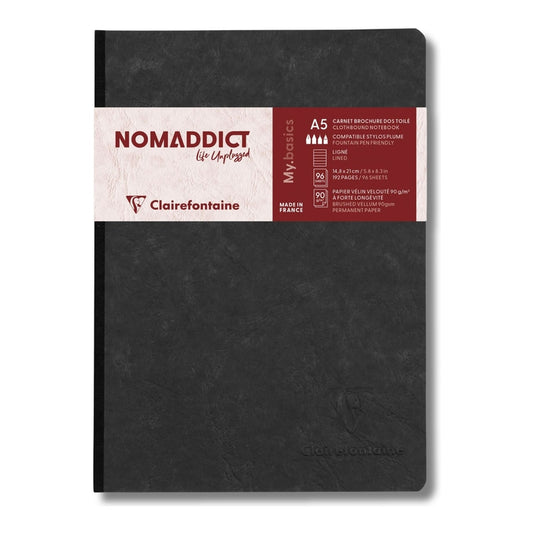 Clairefontaine Clothbound Notebook with Elastic Closure (A5, Lined)