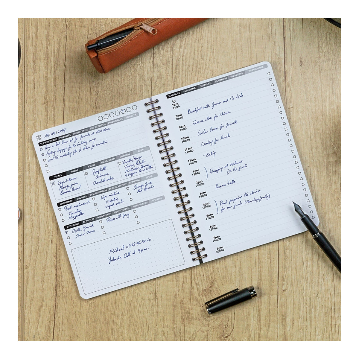 Clairefontaine Undated Daily Planner (A5) - Black
