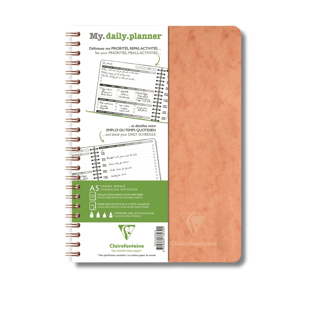 Clairefontaine Undated Daily Planner (A5) - Tan cover