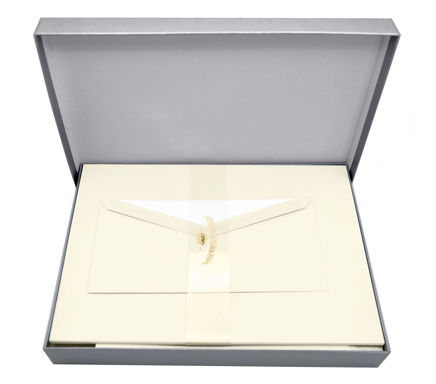 Crown Mill Silver Line Correspondence Set (Paper and Envelopes) - A4 Vergé (5 colors)