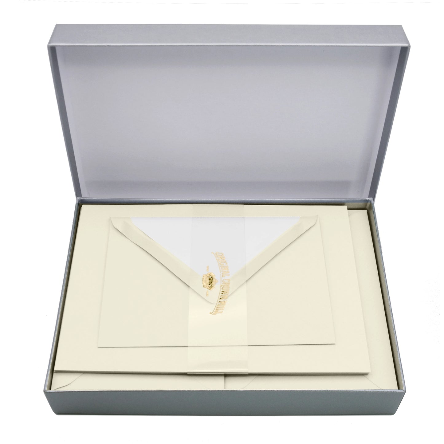 Crown Mill Silver Line Correspondence Set (Paper and Envelopes) - A5 Vergé (5 colors)