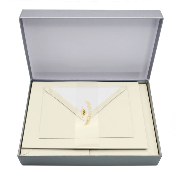 Crown Mill Silver Line Correspondence Set (Paper and Envelopes) - A5 Vergé (5 colors)