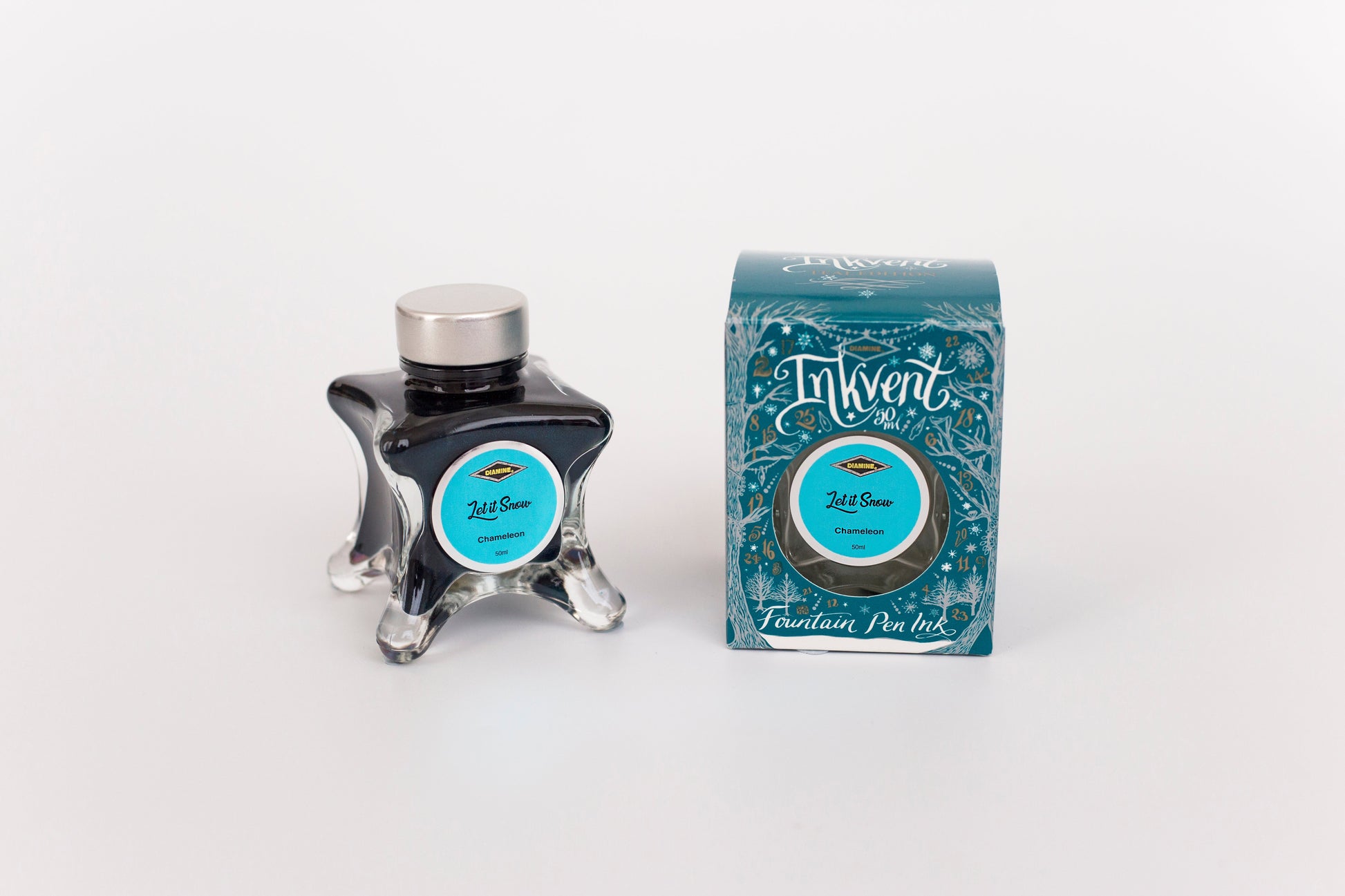Diamine Inkvent Teal Edition - Let It Snow Chameleon Ink