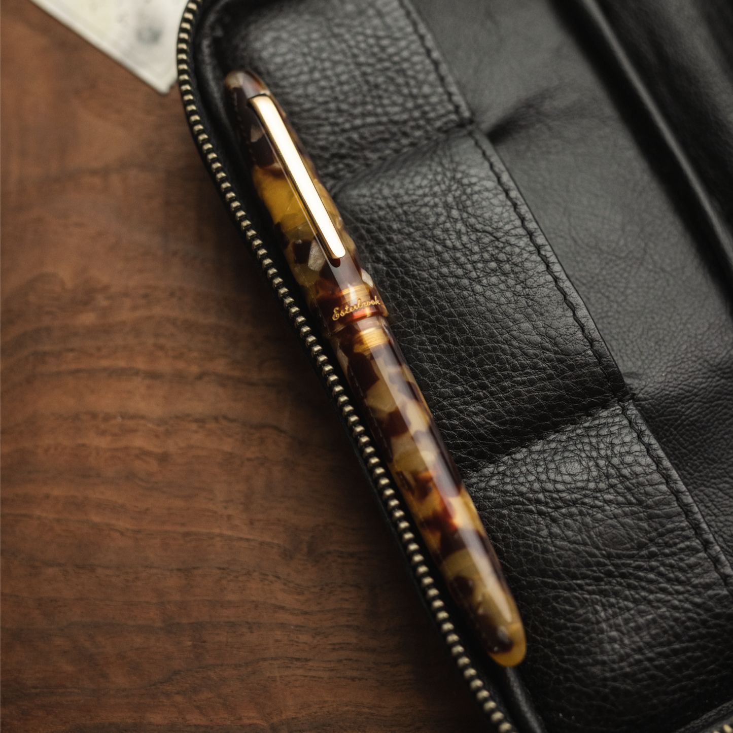 Esterbrook Estie Tortoise Button Piston Fountain Pen