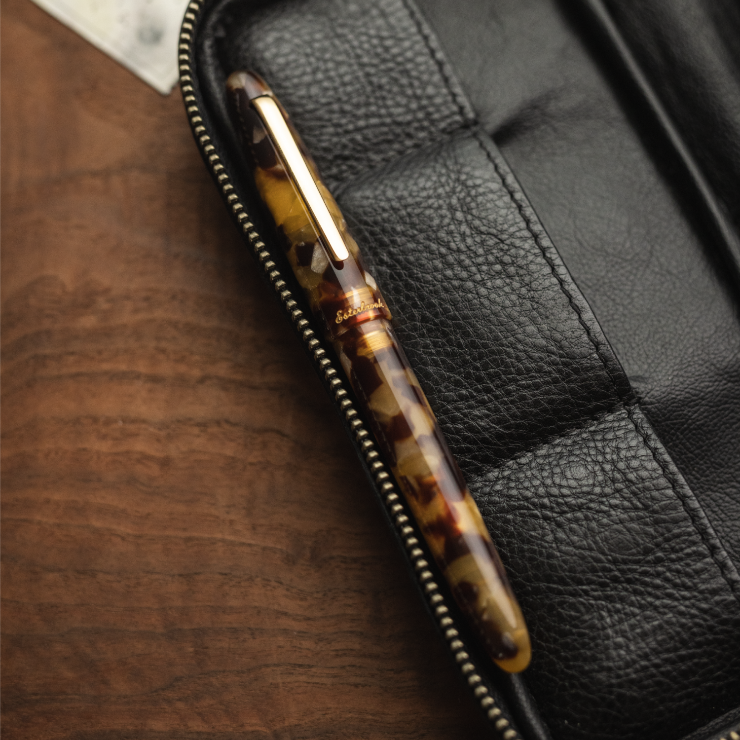 Esterbrook Estie Tortoise Button Piston Fountain Pen