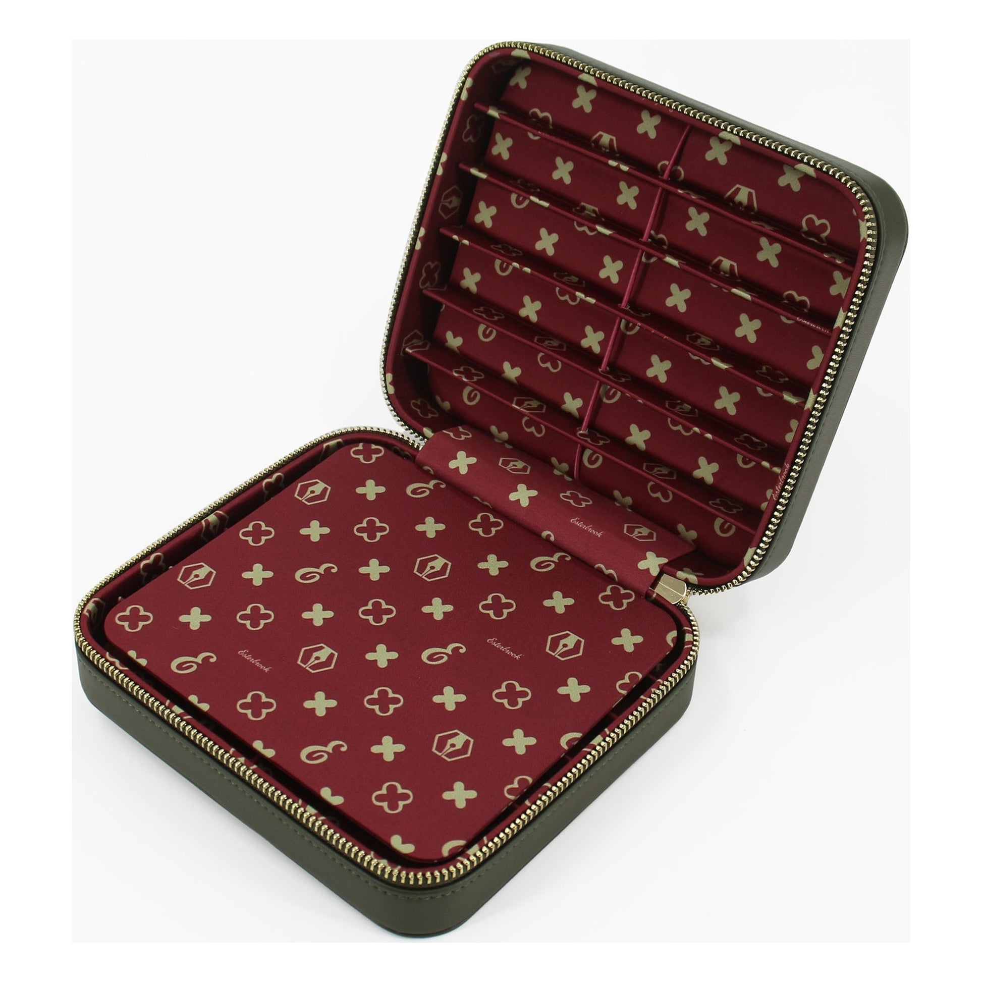 Esterbrook Nook Pen Case - Blue Dandelion & Moss Green