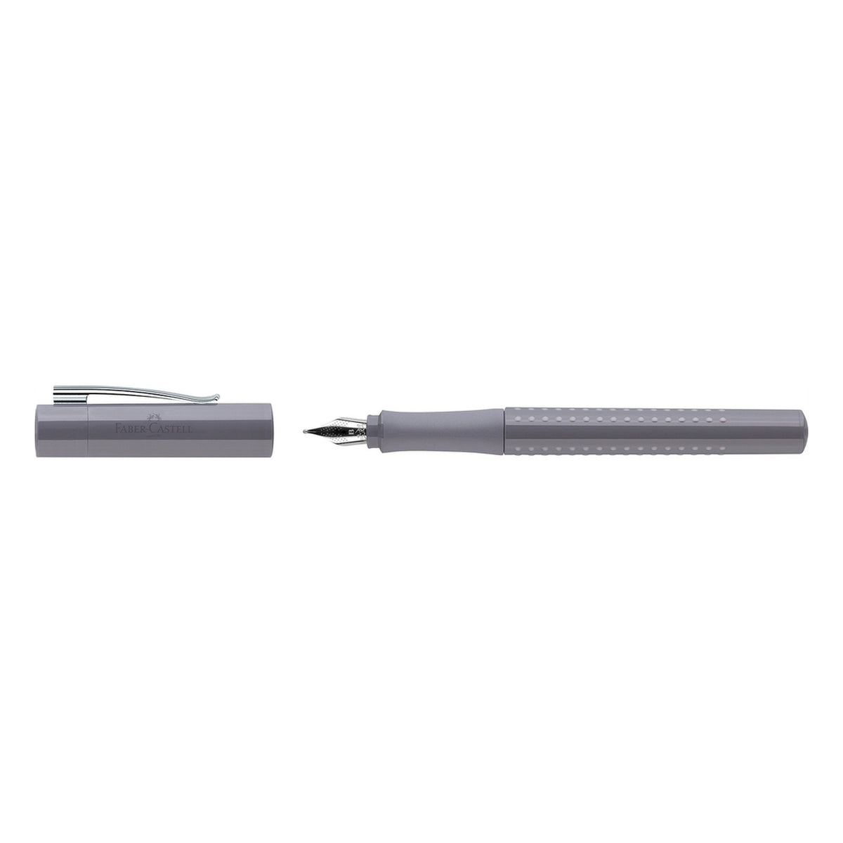Faber-Castell Grip 2010 Fountain Pen & Ink Cartridge Set - Gray
