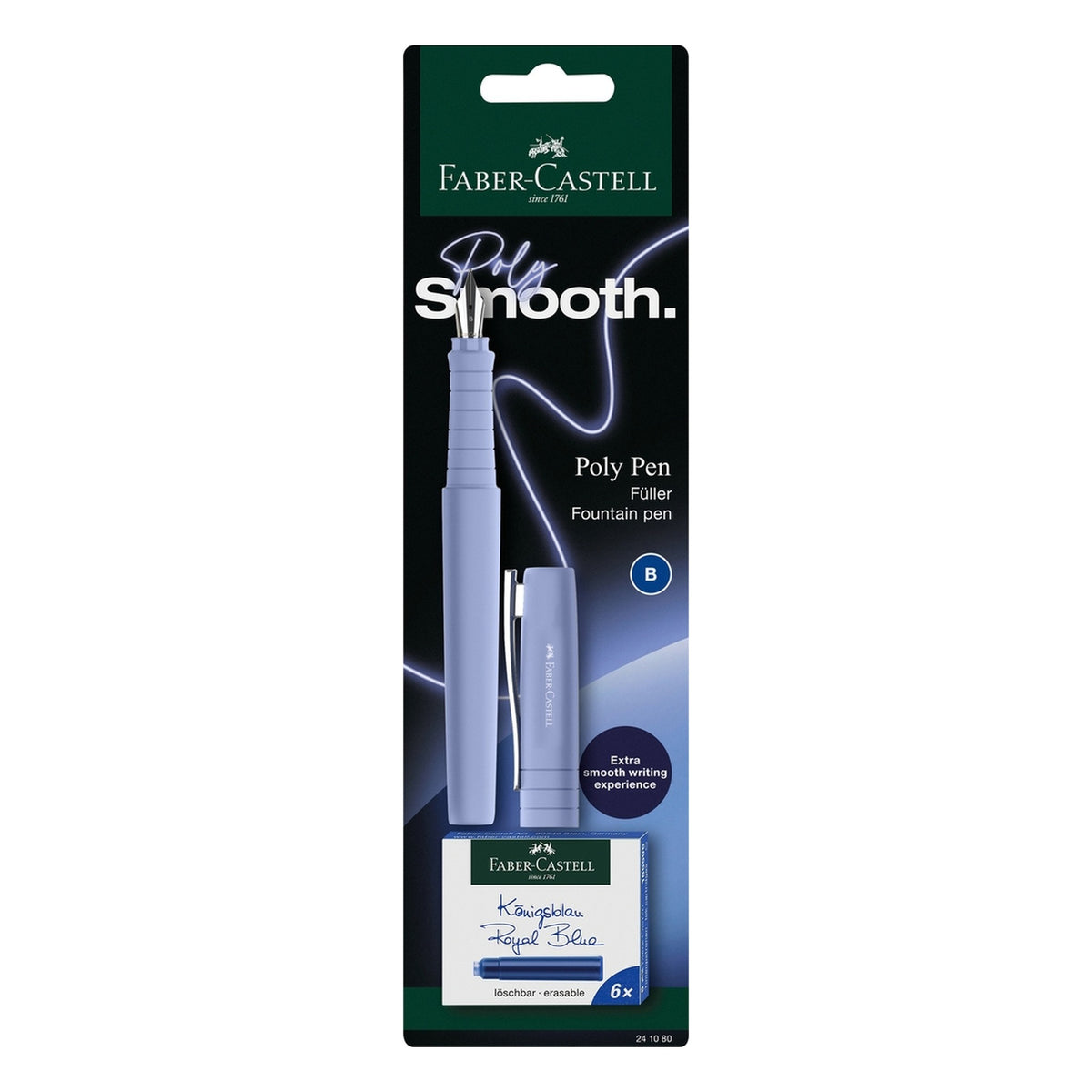 Faber-Castell Poly Fountain Pen & Ink Cartridge Set - Assorted Colors