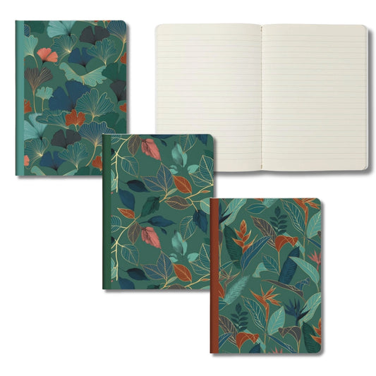 Clairefontaine "Gaia Blue" Ginkgo A5 Notebooks - Set of 3