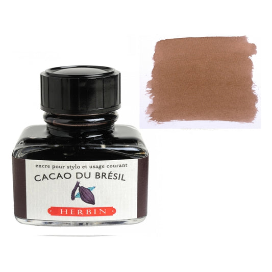 Herbin Cacao du Bresil (Brazilian Cocoa) 30mL Fountain Pen Ink Bottle