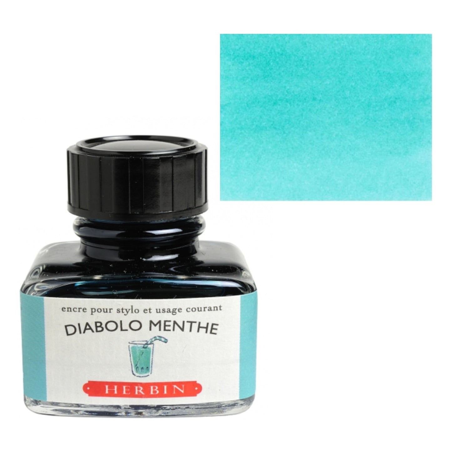 Herbin Diablo Menthe (Mint Green) 30mL Fountain Pen Ink Bottle