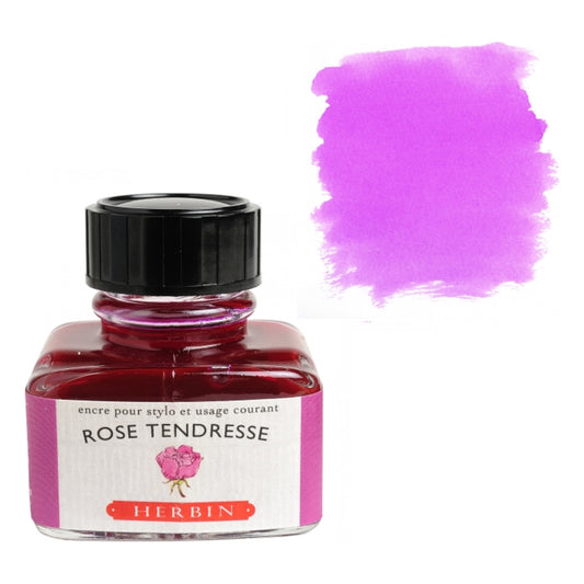Herbin Rose Tendresse (Tender Pink) 30mL Fountain Pen Ink Bottle
