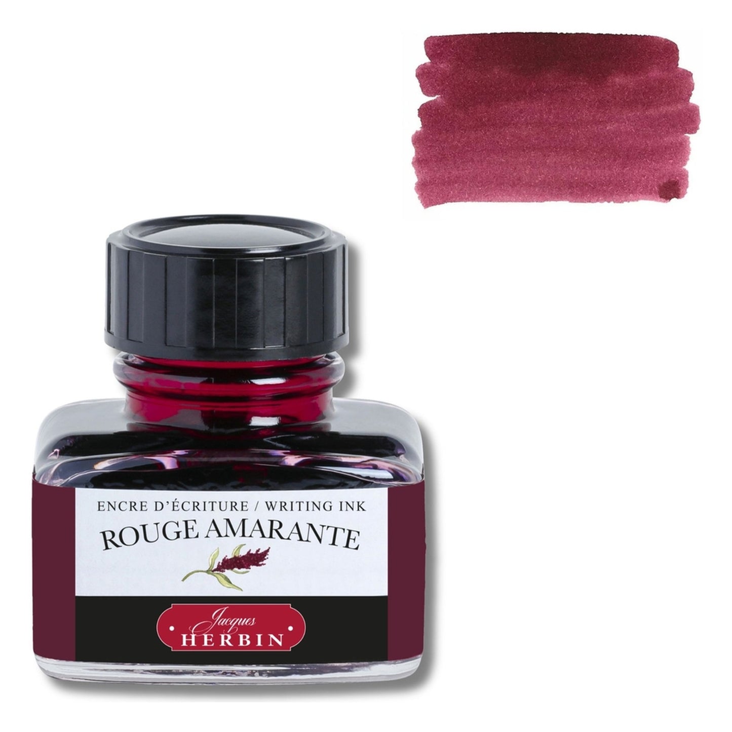 Herbin Rouge Amarante 30mL Fountain Pen Ink Bottle