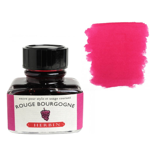 Herbin Rouge Bourgogne (Burgundy Red) 30mL Fountain Pen Ink Bottle